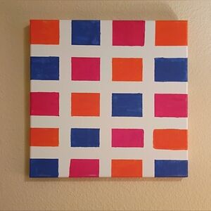 Geometric Abstract Painting On Canvas Wall Decor
